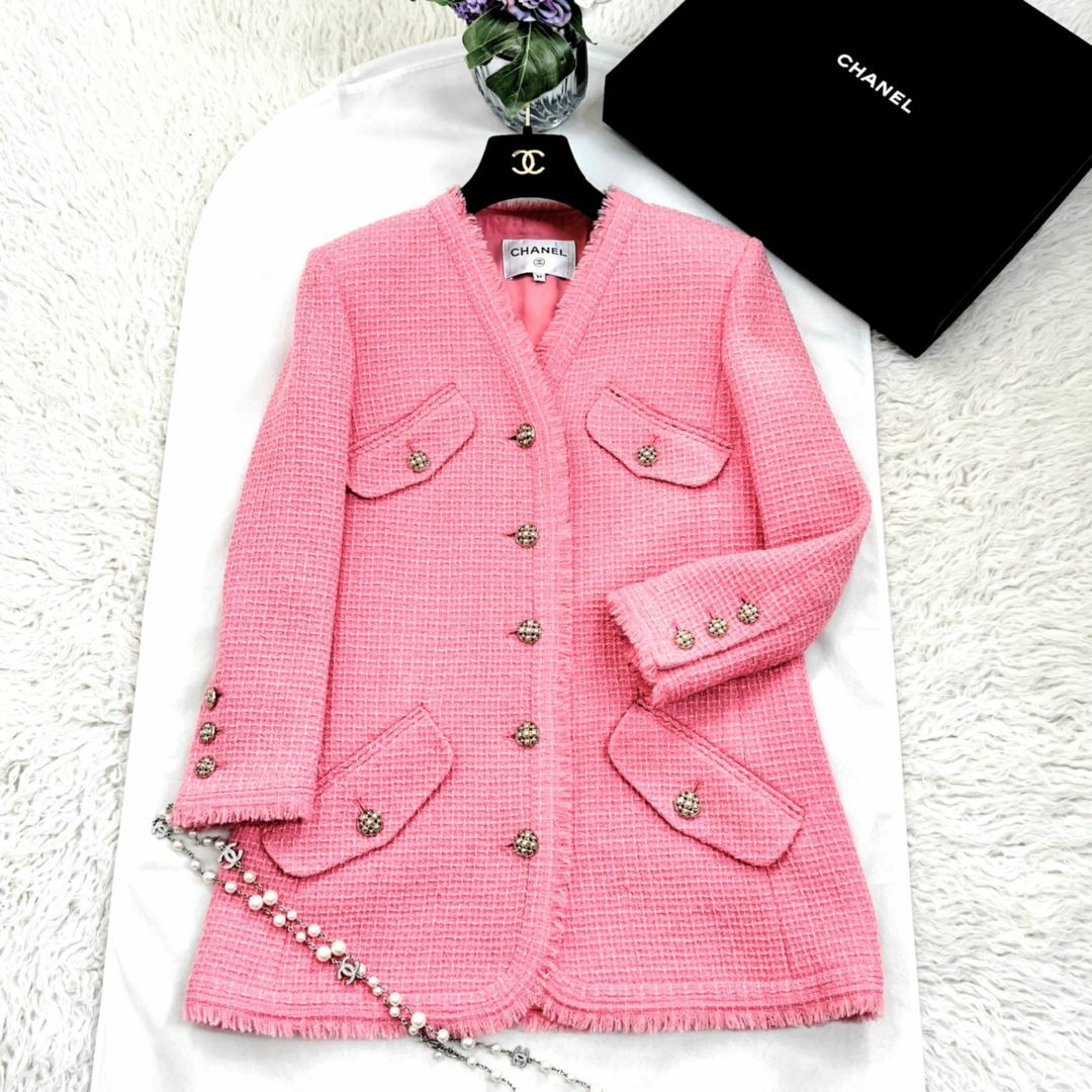 CHANEL - 極美品★CHANEL★2020★メティエダール★ノーカラー★ジャケット