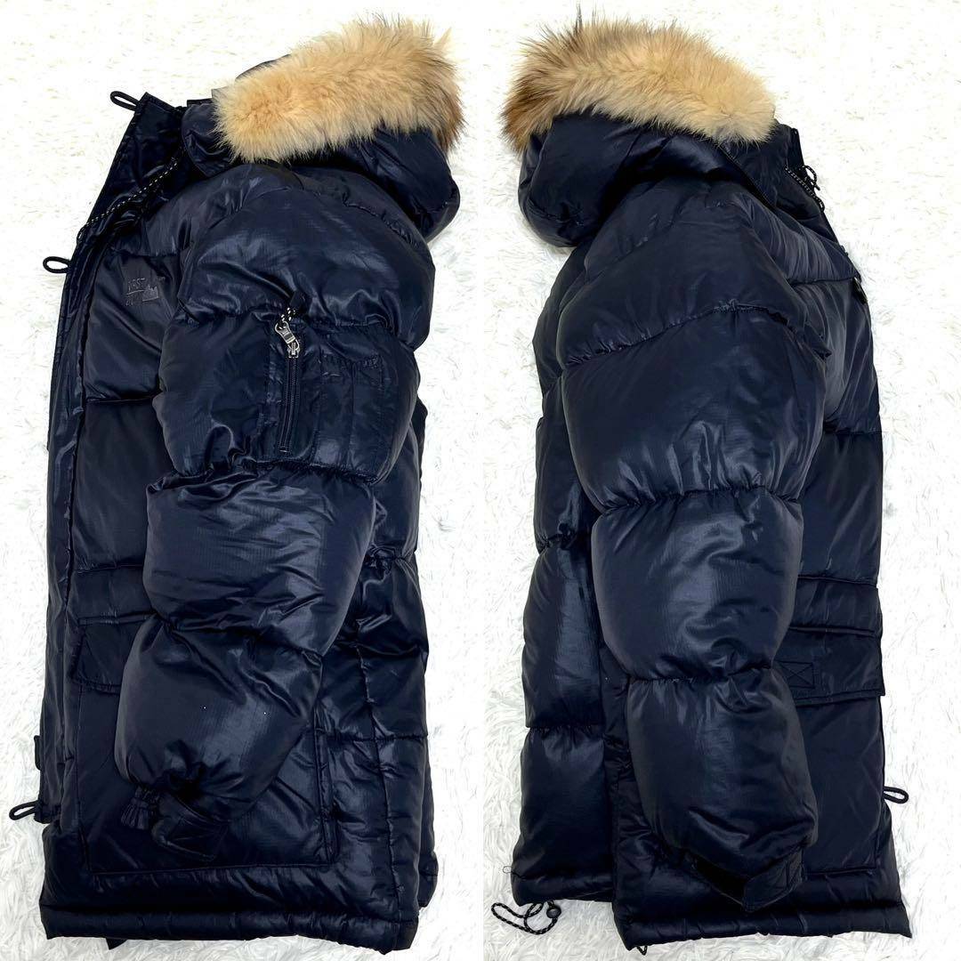 THE NORTH FACE ブラック ダウンジャケット ファー付き ロング丈