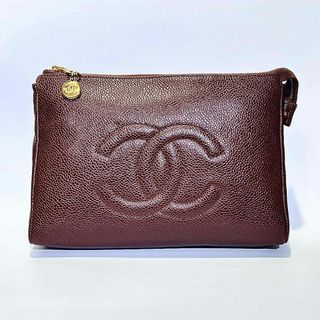 CHANEL - CHANEL シャネル ココマーク コスメポーチ ブラウン CHANEL - CHANEL シャネル ココマーク コスメポーチ ブラウン