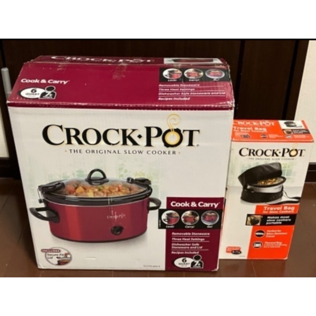 Crock-Pot 6クォート クック&キャリー スロークッカー&バッグ