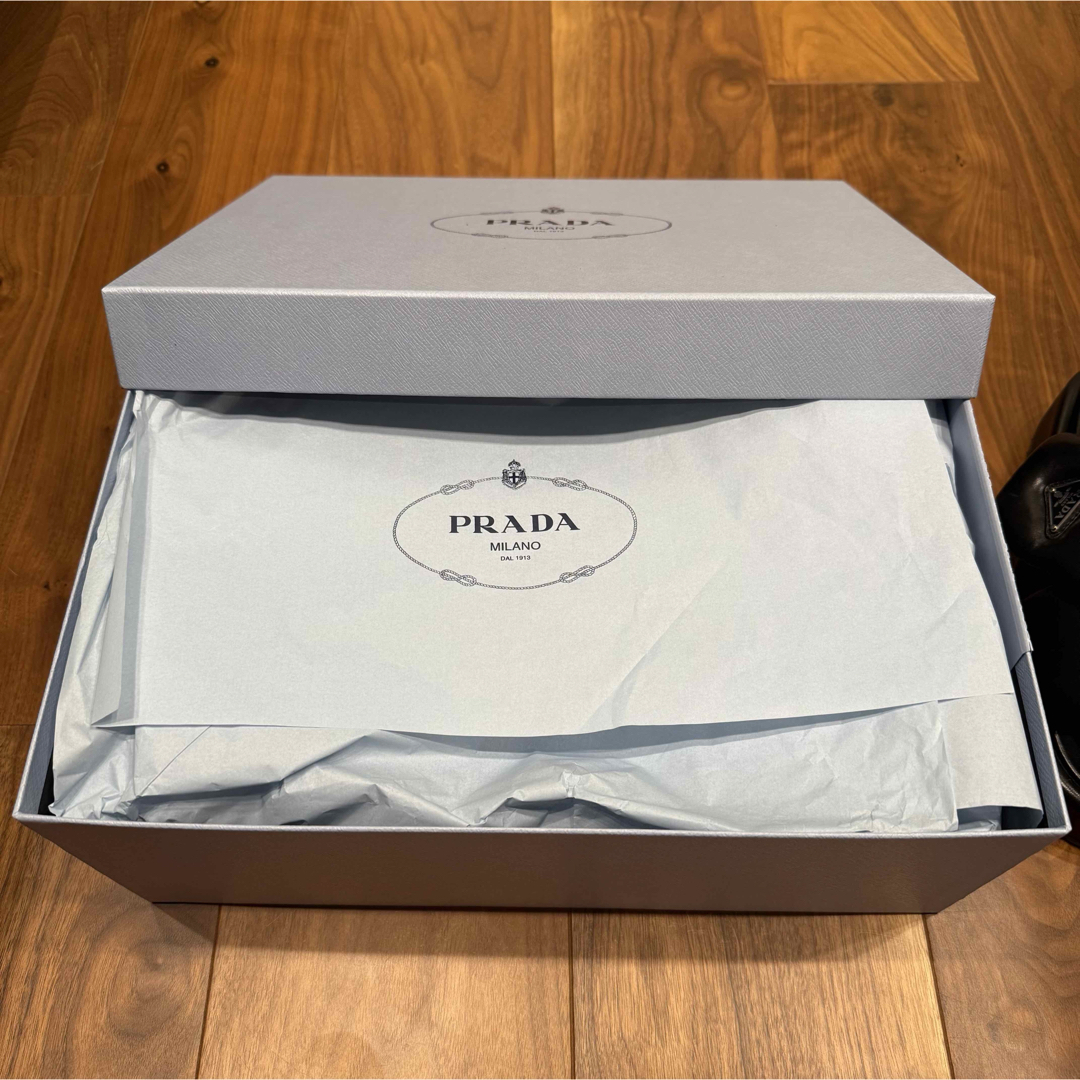 PRADA - 【新品】PRADA プラダ ナッパレザー ヴェッジサンダル PRADA - 【新品】PRADA プラダ ナッパレザー ヴェッジサンダル
