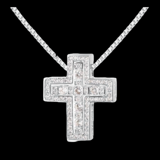 【N002】ネックレス　メンズ　ゴールド　シルバー　クロス　おしゃれ　アクセサリ(ネックレス)