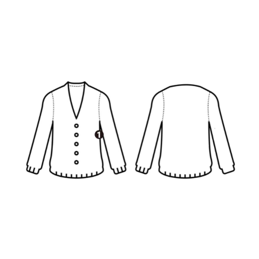 MOSCHINO - MOSCHINO モスキーノ カーディガン F グレーx黒 MOSCHINO - MOSCHINO モスキーノ カーディガン F グレーx黒