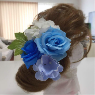 髪飾りヘッドドレス ウェディング バラ 薔薇 結婚式 成人式 卒業式 パーティー(ヘアピン)