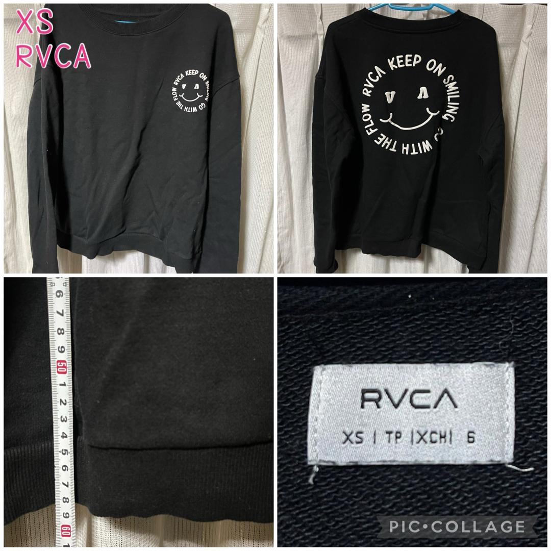 RVCA(ルーカ)の美品 RVCA KEEP ON SWING トレーナー XS レディースのトップス(トレーナー/スウェット)の商品写真