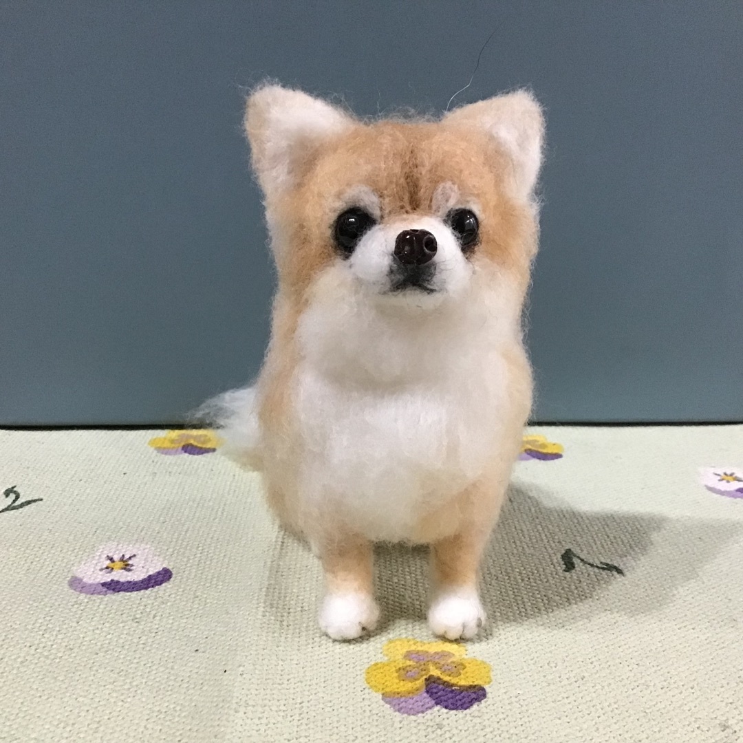 人気特価激安 チワワ（お座りポーズ） 羊毛フェルト