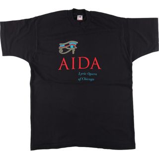 フルーツオブザルーム(FRUIT OF THE LOOM)の古着 90年代 フルーツオブザルーム FRUIT OF THE LOOM AIDA アイーダ オペラ プリントTシャツ USA製 メンズXL相当 ヴィンテージ /eaa530170(Tシャツ/カットソー(半袖/袖なし))