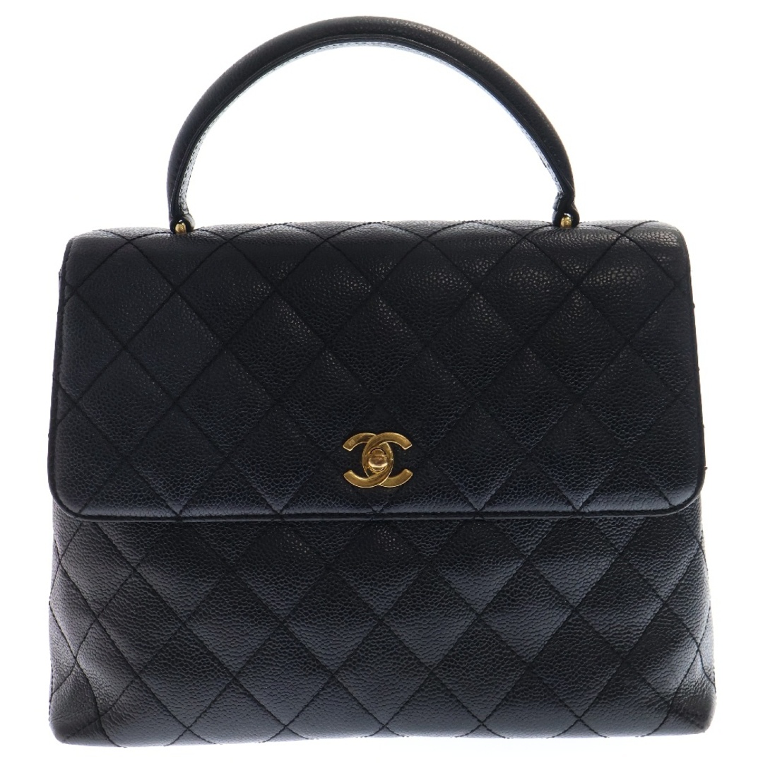 CHANEL - CHANEL シャネル マトラッセ30 トップハンドル キャビアスキン ハンドバッグ ブラック レディース