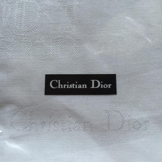 Christian Dior(クリスチャンディオール)のディオール ハンカチ 白 2枚 レディースのファッション小物(ハンカチ)の商品写真