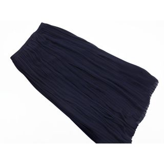 ユナイテッドアローズ(UNITED ARROWS)のBEAUTY & YOUTH ビューティ&ユース ユナイテッドアローズ プリーツ スカート 紺 ■◇ レディース(ロングスカート)
