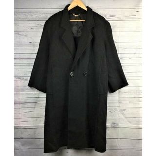 日本製★Louvre/ルーブル★カシミヤ100%/高級チェスターコート/アウター【メンズF/黒】ロング丈/Made in Japan◆BA22-A(その他)