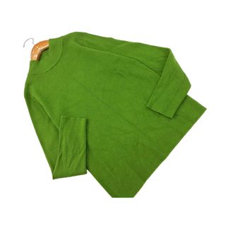 グローバルワーク(GLOBAL WORK)のGLOBAL WORK グローバルワーク ハイネック リブ ニット セーター sizeM/緑 ◇■ レディース(ニット/セーター)