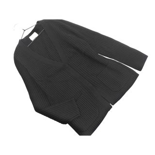 ユナイテッドアローズ(UNITED ARROWS)のUNITED ARROWS ユナイテッドアローズ ウール100% フロントポケット カーディガン 黒 ◇■ レディース(カーディガン)
