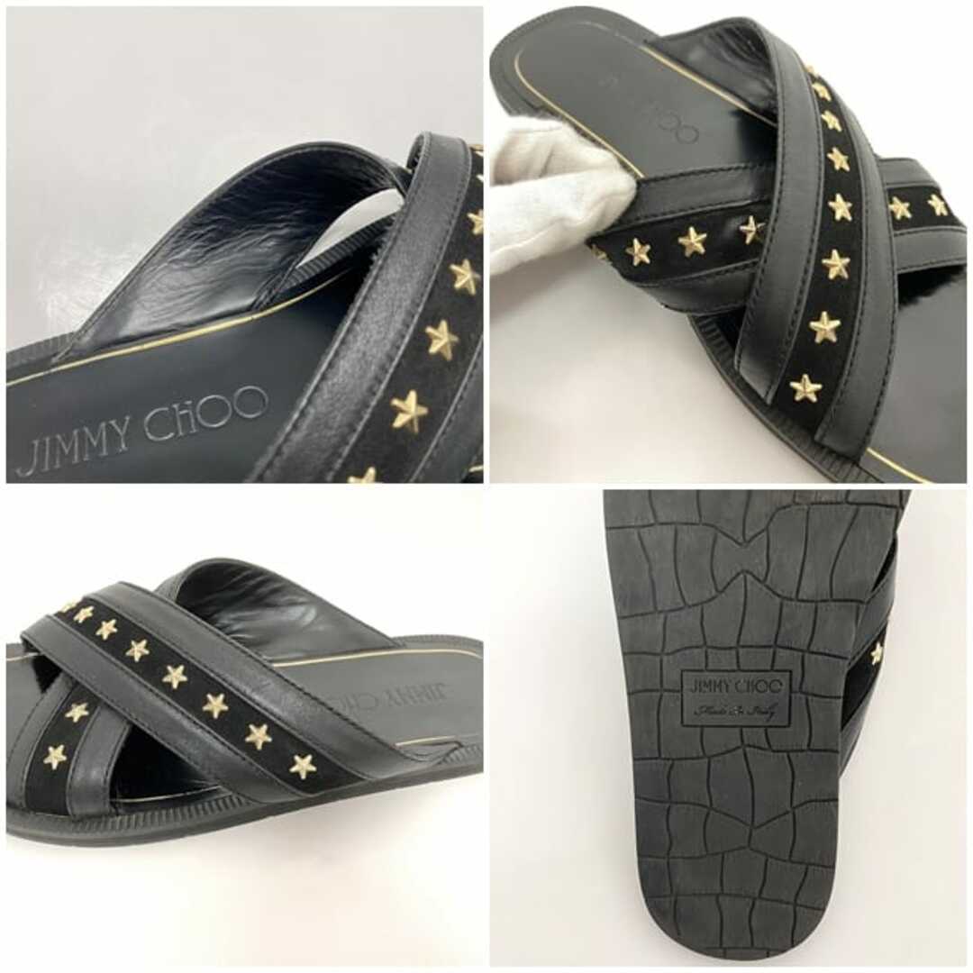JIMMY CHOO - ジミーチュウ サンダル ブラック 26.0cm メンズ JIMMY CHOO - ジミーチュウ サンダル ブラック 26.0cm メンズ