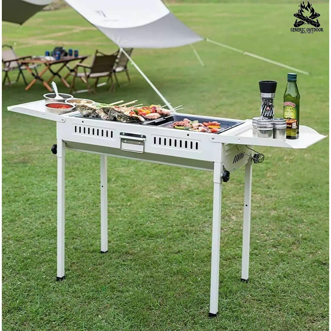 CHANODUG OUTDOOR大型バーベキューコンロ 跳ね上げバーベキュグリル