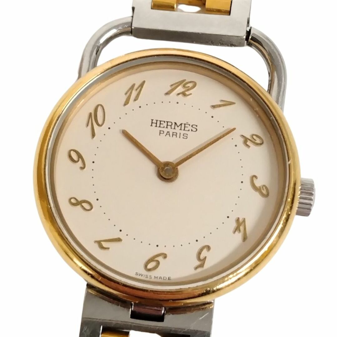 HERMES - HERMES エルメス アルソー ステンレススチール/GP クォーツ レディース 腕時計 正規品 / C466