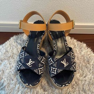 LOUIS VUITTON - ルイヴィトン モノグラム サンダル ハイヒール LOUIS VUITTON - ルイヴィトン モノグラム サンダル ハイヒール