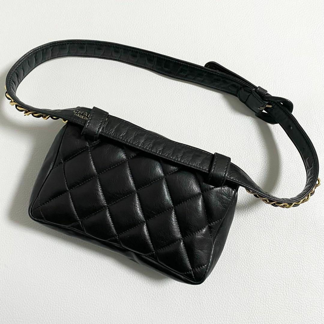 CHANEL - CHANEL / マトラッセ ウエストポーチ ココマーク チェーン 