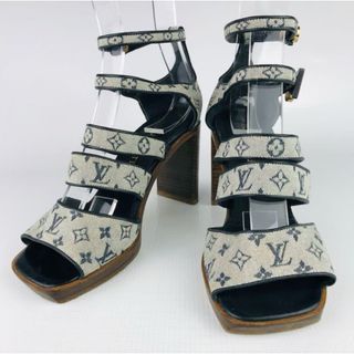 LOUIS VUITTON - ヴィトン パセオ LV ロゴ ボア サンダル 黒 LOUIS VUITTON - ヴィトン パセオ LV ロゴ ボア サンダル 黒