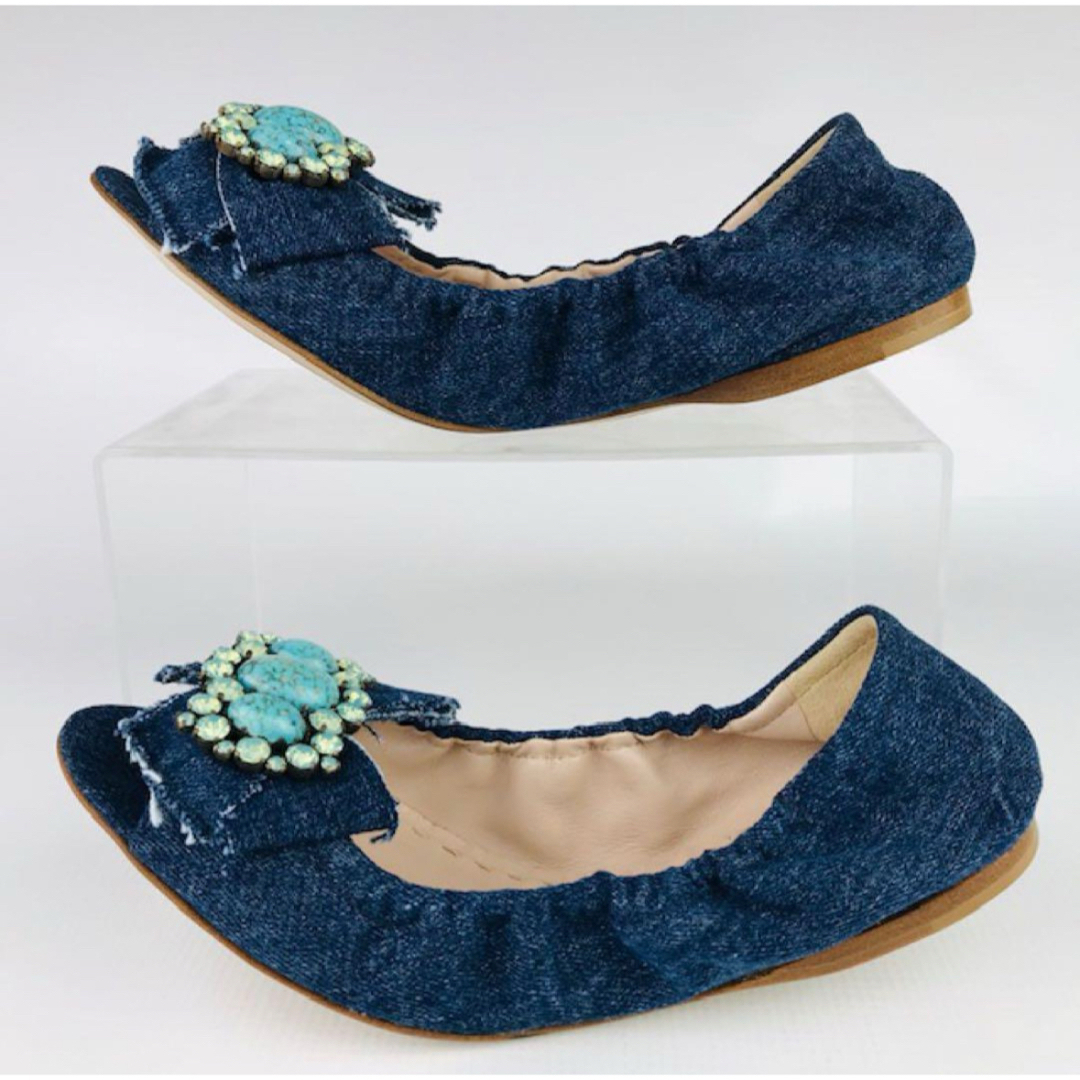 MIU MIU - 新品未使用☆ミュウミュウ・ターコイズ ストーン付 MIU MIU - 新品未使用☆ミュウミュウ・ターコイズ ストーン付