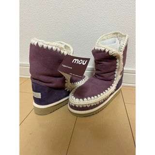 アグオーストラリア(UGG AUSTRALIA)の新品 未使用品 mou ムー エスキモー ムートンブーツ パープル 38(ブーツ)