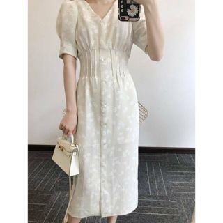 クロパラ購入　パターンフラワータイトワンピース(ロングワンピース/マキシワンピース)