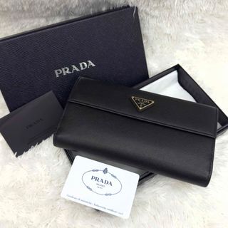 PRADA - 超美品 プラダ サフィアーノ メタル 二つ折り長財布 PRADA - 超美品 プラダ サフィアーノ メタル 二つ折り長財布