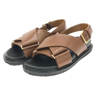 MARNI - マルニ MARNI フスベット サンダル レザー ストラップ MARNI - マルニ MARNI フスベット サンダル レザー ストラップ