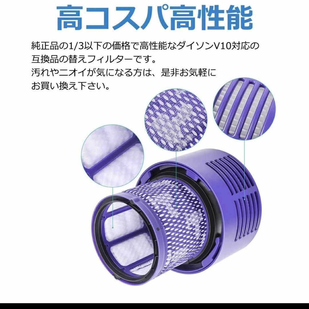 ダイソン　V10 SV12 互換　フィルター コードレス　 2個セット スマホ/家電/カメラの生活家電(その他)の商品写真