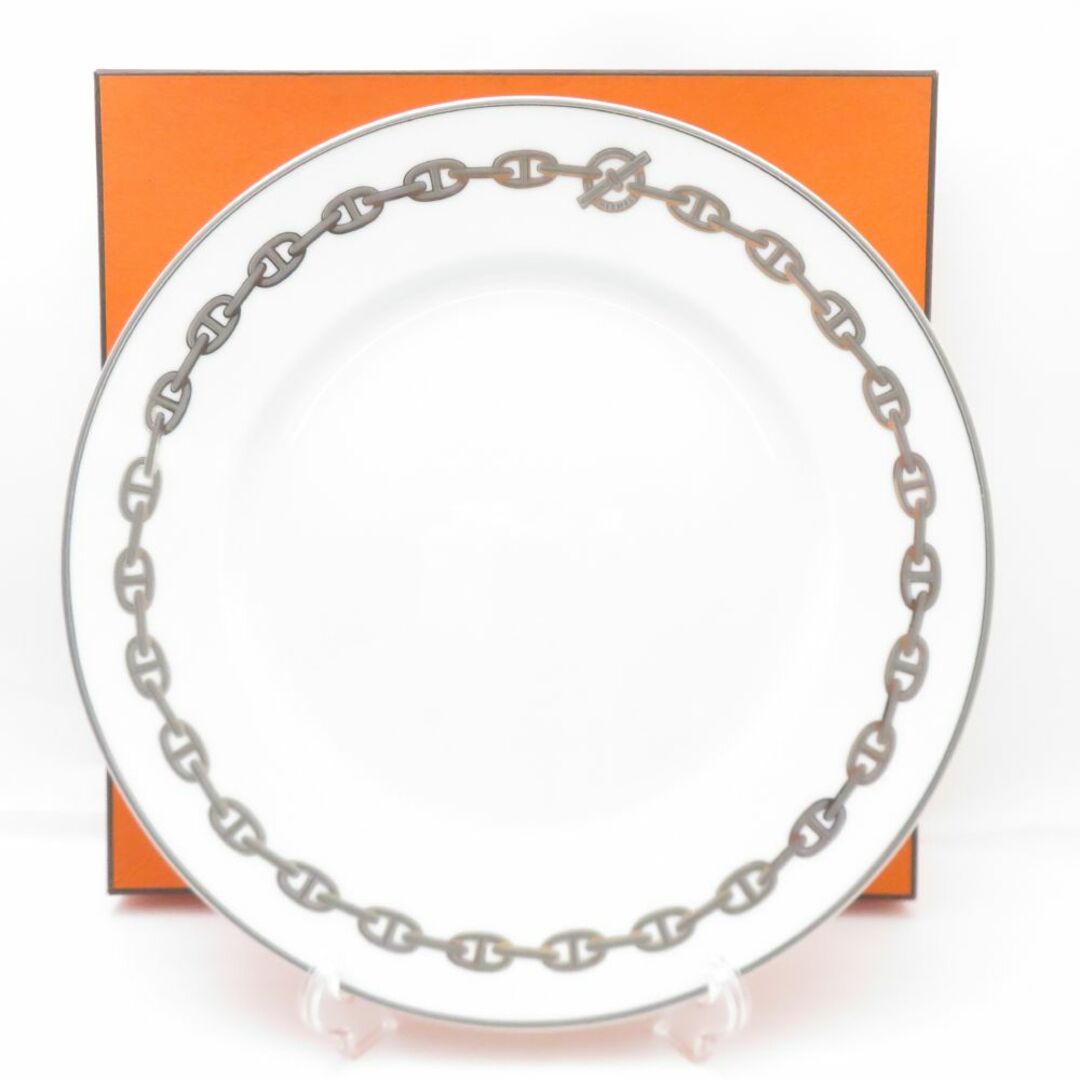 HERMES - 美品 HERMES エルメス シェーヌダンクル プラチナ 大皿 HERMES - 美品 HERMES エルメス シェーヌダンクル プラチナ 大皿