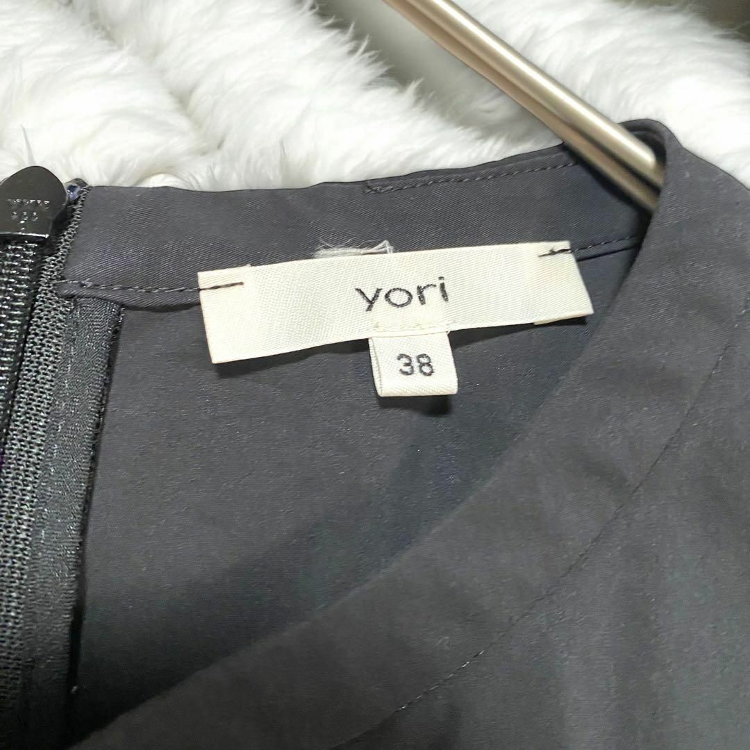 美品☆ヨリ サイドギャザー ブラウス ボウタイ リボン 美品☆ヨリ サイドギャザー ブラウス ボウタイ リボン