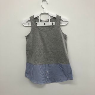 【a.v.v HOMME】アーヴェヴェオム　グレー、水色　S　トップス　ノースリーブ　カジュアル(その他)