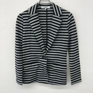 ナチュラルビューティーベーシック(NATURAL BEAUTY BASIC)の【NATURAL BEAUTY BASIC】ナチュラルビューティーベーシック　ジャケット　黒　グレー　ボーダー　Mサイズ　(その他)