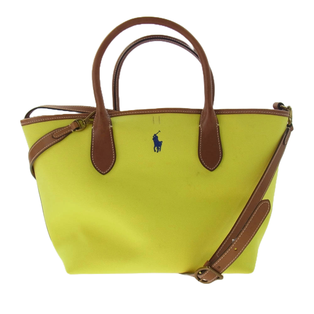 POLO RALPH LAUREN - POLO RALPH LAUREN ポロ・ラルフローレン 428858761002 BELLPORT MEDIUM CANVAS TOTE キャンバス トート バッグ イエロー系 ONE SIZE【新古品】【未使用】【中古】