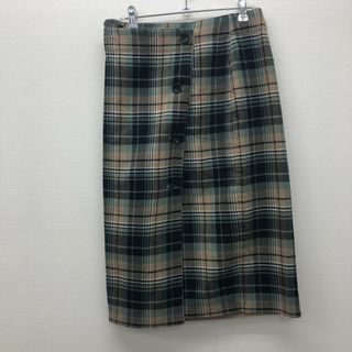 【NATURAL BEAUTY BASIC】ナチュラルビューティーベーシック　タイトスカート　緑系　Mサイズ　チェック柄　(その他)