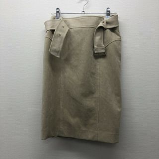 【22OCTOBRE】オクトーブル　スカート　白系　サイズ36　ベルトつき　無地　シンプル　レディース(その他)