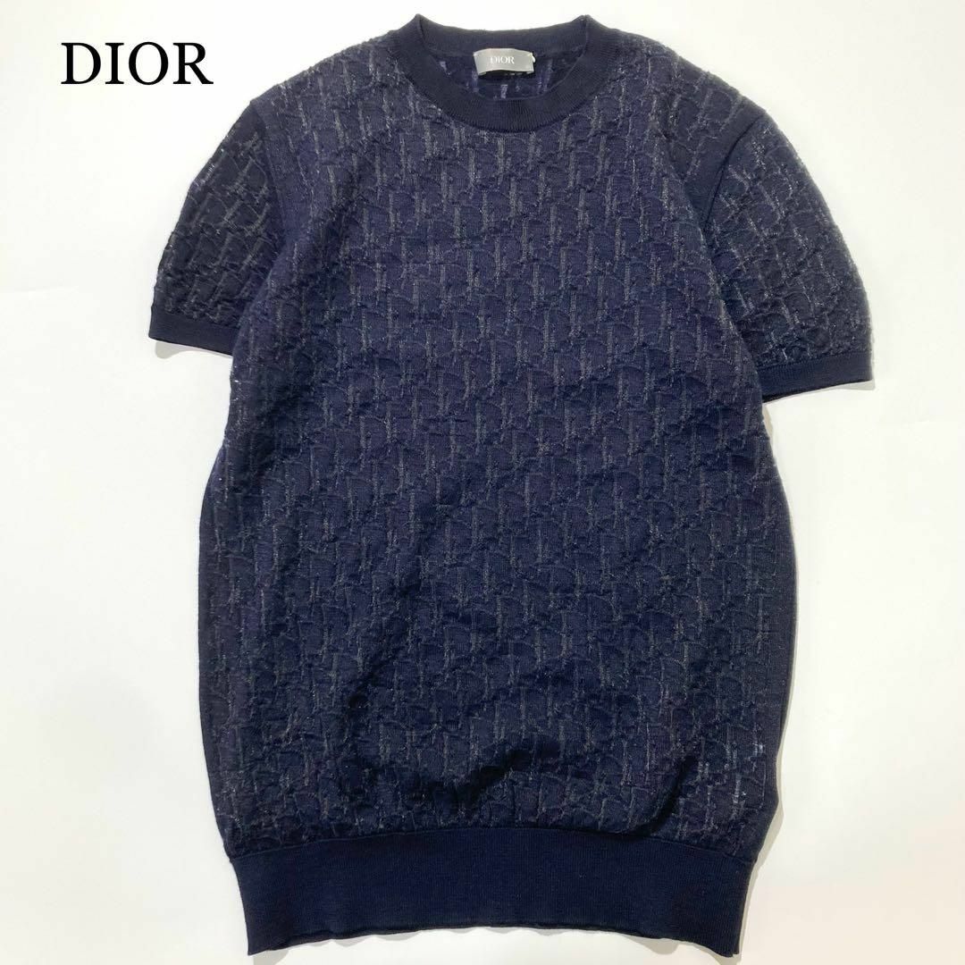 DIOR HOMME - 【美品】 DIOR Homme ニット 半袖 トロッター 総柄 DIOR HOMME - 【美品】 DIOR Homme ニット 半袖 トロッター 総柄