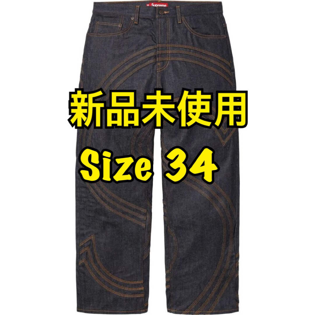 Supreme - Supreme S Logo Rigid Baggy Jean Rigid青34の通販 by Supreme - Supreme S Logo Rigid Baggy Jean Rigid青34の通販 by