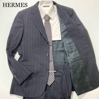 HERMES - 【美品】HERMES スーツ セットアップ ネイビー HERMES - 【美品】HERMES スーツ セットアップ ネイビー