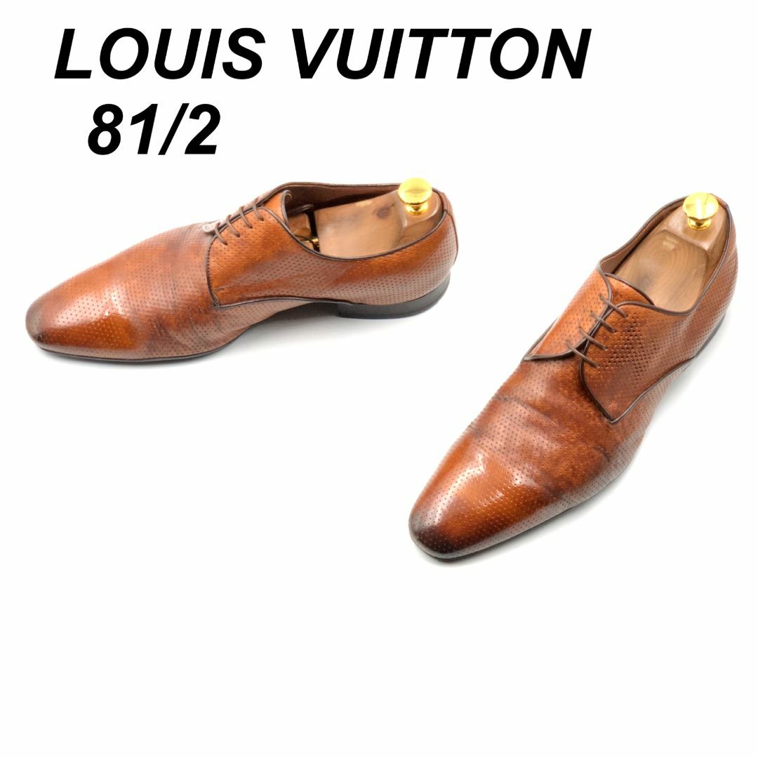 良質  Louis Vuitton 茶 プレーントゥ FD0190 8.5 ルイヴィトン 靴