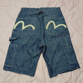 EVISU - サイズ32 白カモメ 虎耳 濃紺 美品 バックベルト ヤマネ EVISU - サイズ32 白カモメ 虎耳 濃紺 美品 バックベルト ヤマネ