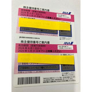 エーエヌエー(ゼンニッポンクウユ)(ANA(全日本空輸))のANA株主優待　2枚　値下げ(その他)