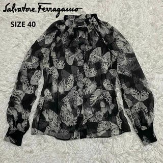 Salvatore Ferragamo - シルク100%☆フェラガモ 総柄 シルク Salvatore Ferragamo - シルク100%☆フェラガモ 総柄 シルク