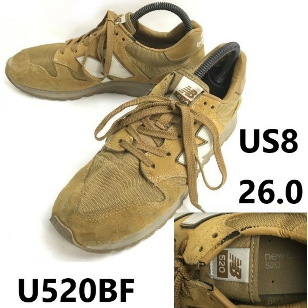 new balance/ニューバランス★U520BF/スニーカー/ランニングシューズ【26.0/beige/ベージュブラウン】sneakers/Shoes/trainers◆sB-106