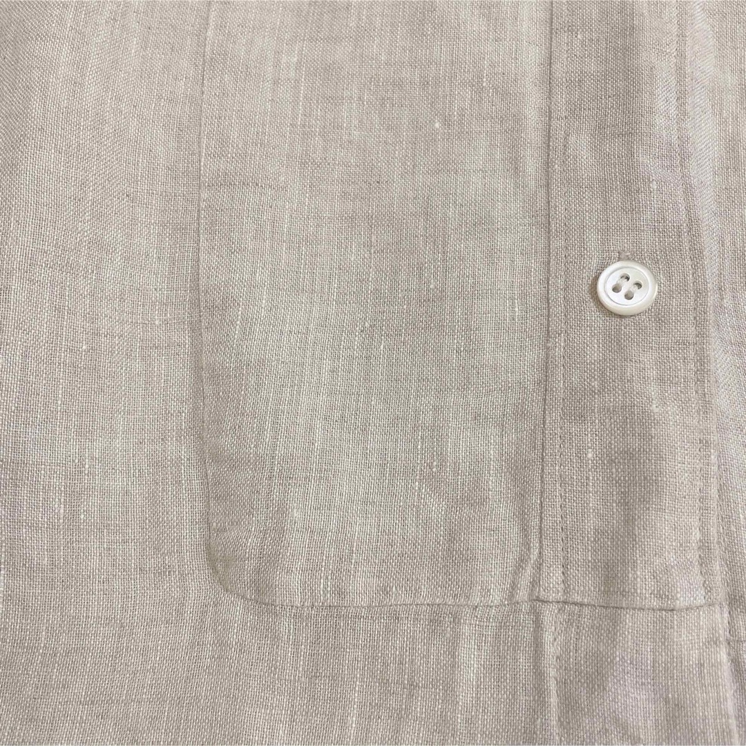 Whim Gazette(ウィムガゼット)の美品✨Whim Gazette リネン100% シャツ ヨーク バンドカラー レディースのトップス(シャツ/ブラウス(長袖/七分))の商品写真