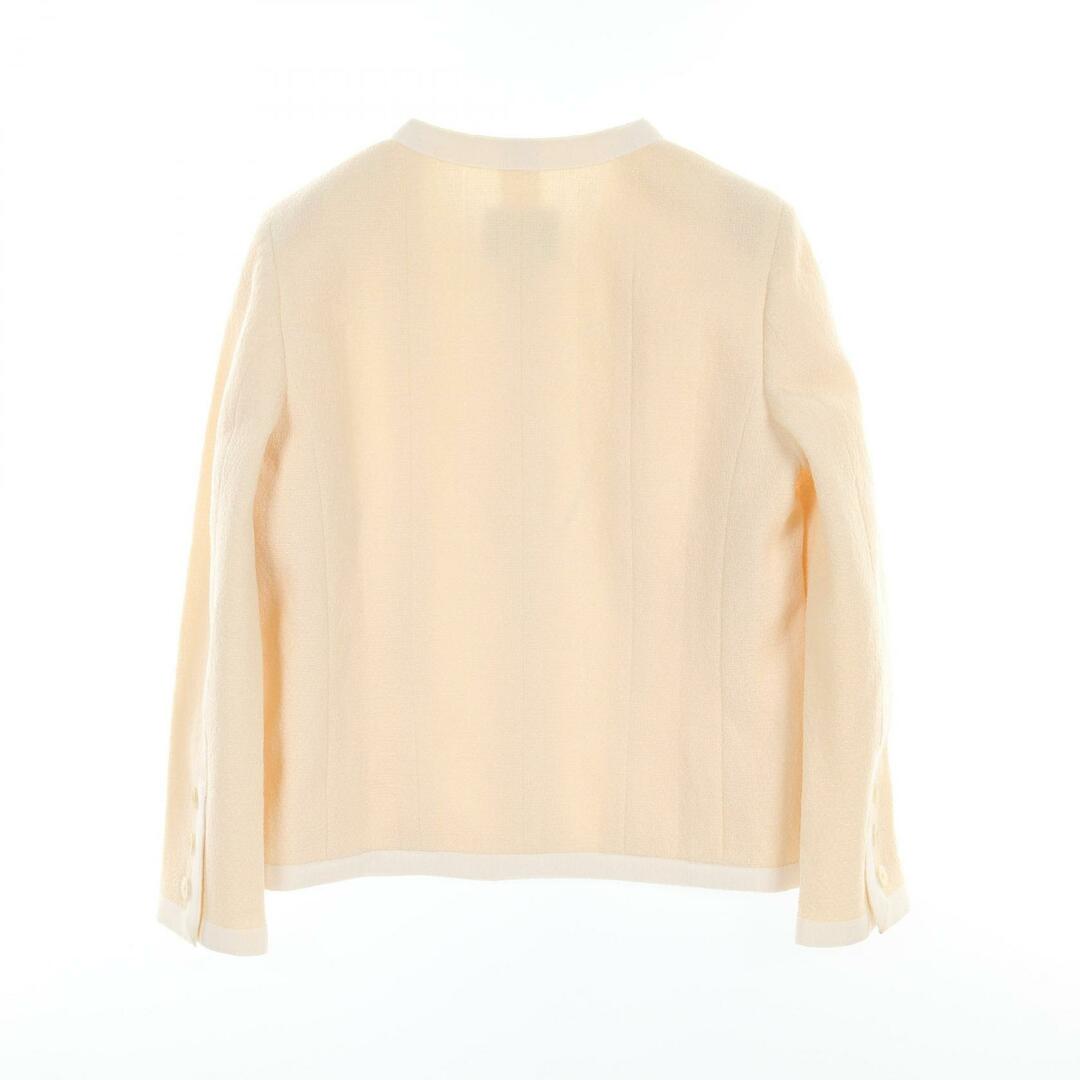 CHANEL - シャネル ココマークボタン ノーカラージャケットの CHANEL - シャネル ココマークボタン ノーカラージャケットの