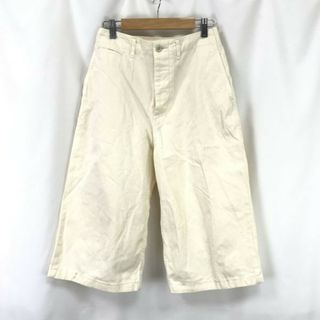 日本製★BEAUTY&YOUTH　UNITED ARROWS★ハーフパンツ【レディースM/股下40cm/アイボリー】クロップド/ズボン/Pants/Trouser/Made in Japan◆SBH868(ショートパンツ)