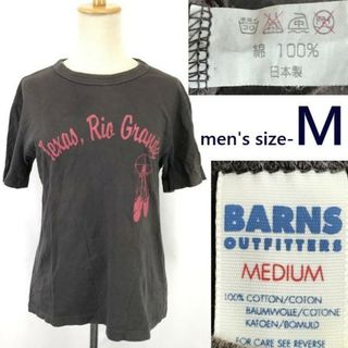 日本製/90s-00s/Vintage★バーンズ/BARNS OUTFITTERS★半袖Ｔシャツ【メンズM/ダークグレー/dark gray】Tops/Shirts/Made in Japan◆cBH887(シャツ)