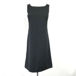 日本製★コムサデモード/COMME CA DU MODE★ノースリーブワンピース/フォーマル/ミモレ【レディースM/黒/black】Tops/Shirts/Dress/Made in Japan◆cBH588(その他)
