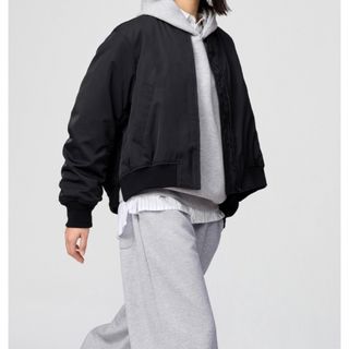 UNIQLO - UNIQLO☆グレー☆MA-1の通販 by ゆりらん|ユニクロ UNIQLO - UNIQLO☆グレー☆MA-1の通販 by ゆりらん|ユニクロ